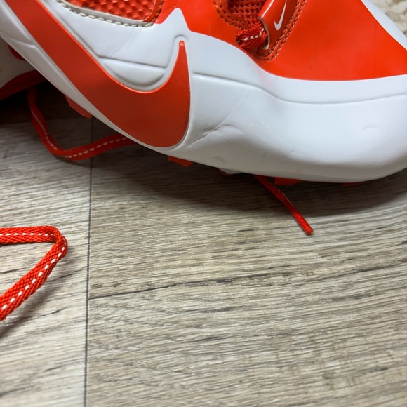 Nike Alpha Pro Football Cleats Men's Sz 15White/orange 599025-181 shoes*READ* - Picture 8 of 13